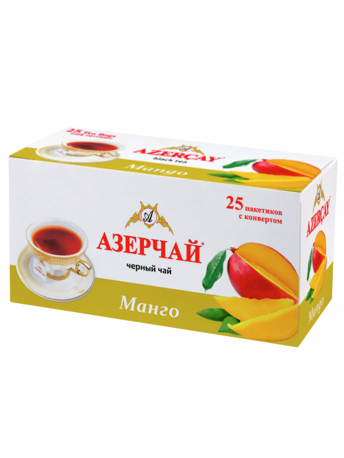 Чай черный Азерчай Манго байховый (1.8г x 25шт), 45г