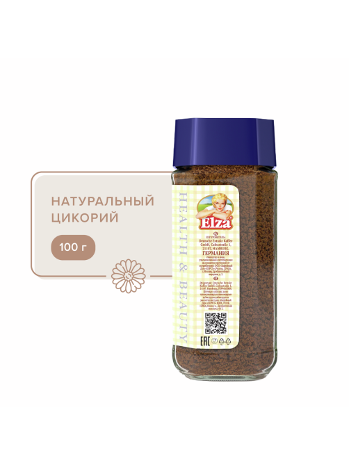 Напиток растительный Elza Natural Цикорий растворимый гранулированный, 100г