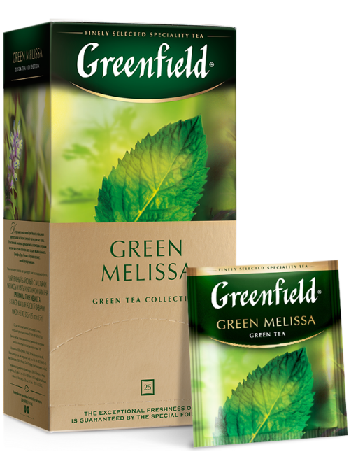 Чай Greenfield Green Melissa зеленый (1.5г х 25 пак), 38г