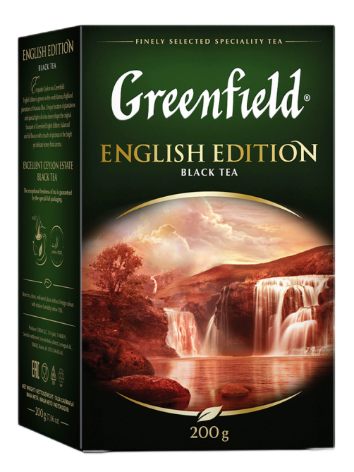 Чай Greenfield English Edition листовой черный, 200г