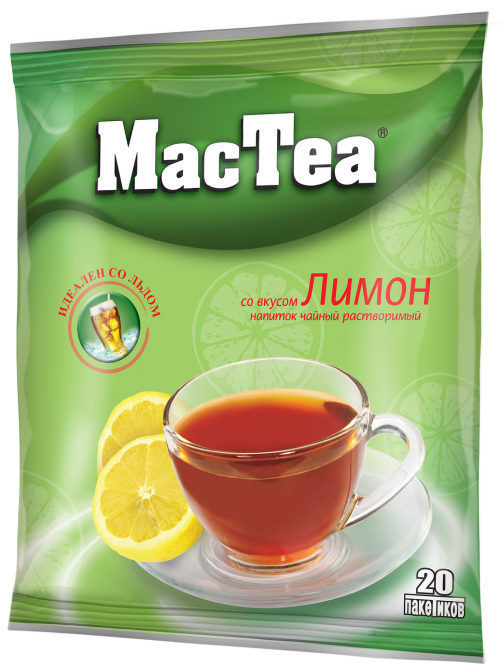 Напиток чайный растворимый Mactea со вкусом лимона (16г x 20шт), 320г