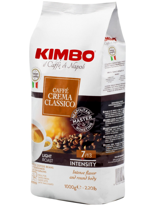 Кофе Kimbo Caffe crema classico light в зернах, 1кг