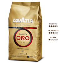 Кофе Lavazza Qualita Oro натуральный жареный в зернах, 1кг