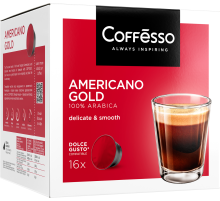Кофе в капсулах Coffesso Americano Gold для кофемашин Dolce Gusto 16шт, 128г