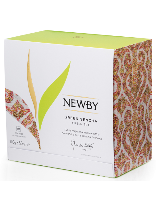 Чай Newby Green Sencha, зеленый (2г x 50шт), 100г