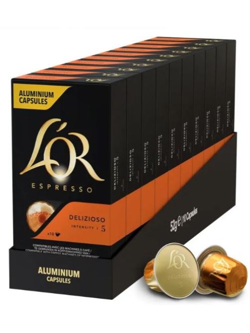 Кофе в капсулах L’or Эспрессо Делисиозо для кофемашин Nespresso 10шт, 52г x 10 шт