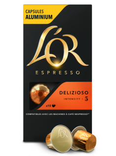 Кофе в капсулах L’or Эспрессо Делисиозо для кофемашин Nespresso 10шт, 52г