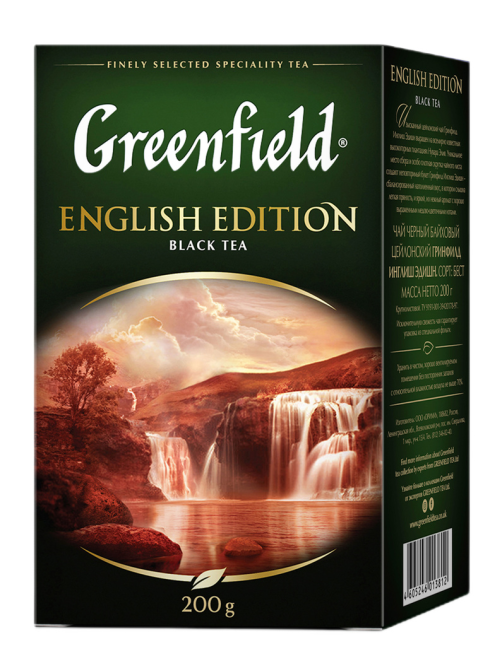 Чай Greenfield English Edition листовой черный, 200г