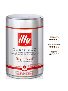 Кофе Illy Classico средней обжарки в зернах, 250г