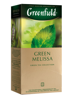 Чай Greenfield Green Melissa зеленый (1.5г х 25 пак), 38г