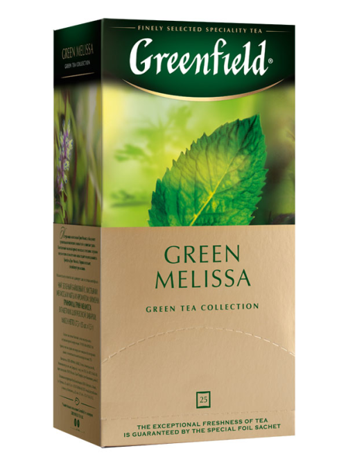 Чай Greenfield Green Melissa зеленый (1.5г х 25 пак), 38г