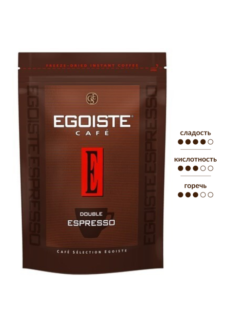 Кофе Egoiste Double Espresso растворимый, 70г