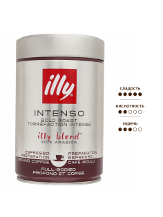 Кофе Illy темная обжарка молотый, 250г