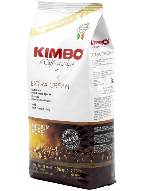 Кофе Kimbo Extra Cream в зернах, 1кг