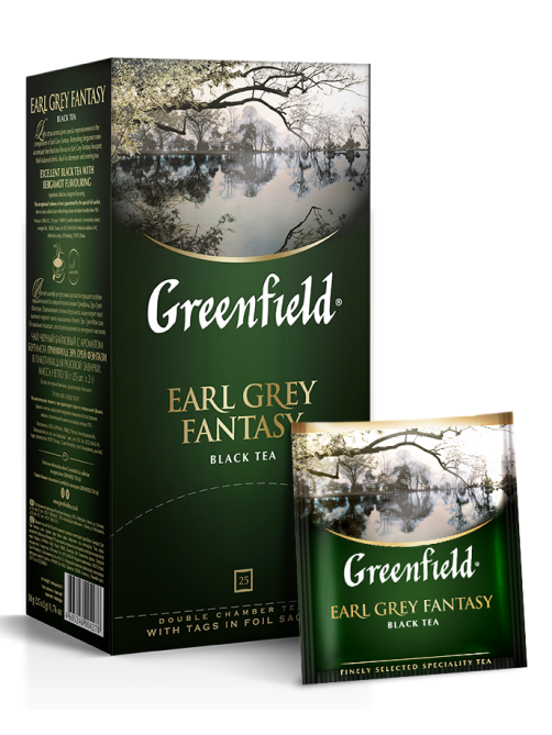 Чай Greenfield Earl Grey Fantasy черный (2г х 25 пак), 50г