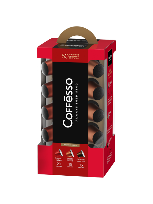 Набор кофе в капсулах Coffesso для кофемашин Nespresso ассорти 50шт, 250г