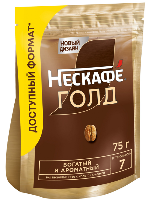 Кофе Нескафе Голд растворимый, 75г
