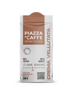 Кофе Piazza del Caffe Crema Vellutata молотый, 250г