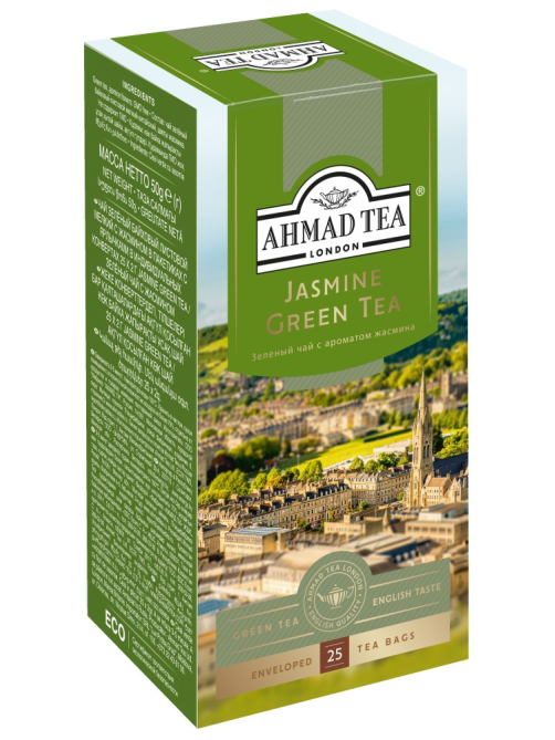 Чай Ahmad Tea Jasmine Green Tea зеленый с жасмином (2г х 25шт), 50г