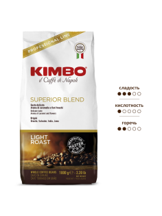 Кофе Kimbo Superior Blend натуральный жареный в зернах, 1кг