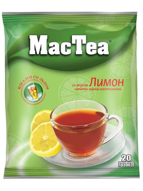 Напиток чайный растворимый Mactea со вкусом лимона (16г x 20шт), 320г