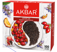 Чай Akbar черный яблоко-шиповник (1.5г x 100шт), 150г