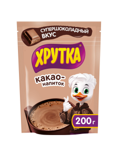 Какао-напиток Хрутка Супершоколадный вкус быстрорастворимый, 200г