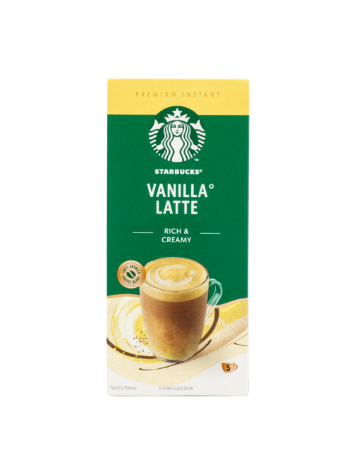 Напиток кофейный Starbucks растворимый ванильный латте (23г x 5шт), 115г