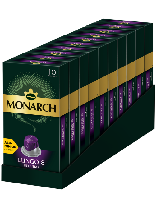 Кофе в капсулах Monarch Лунго Интенсо 8 для кофемашин Nespresso 10шт, 52г