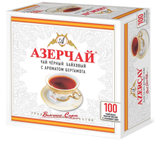 Чай Азерчай черный с ароматом бергамота (2г х 100шт), 200г