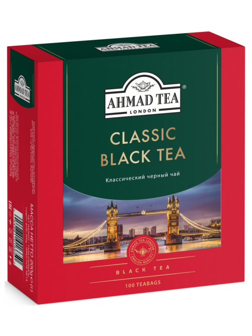 Чай Ahmad Tea черный классический (2г х 100шт), 200г