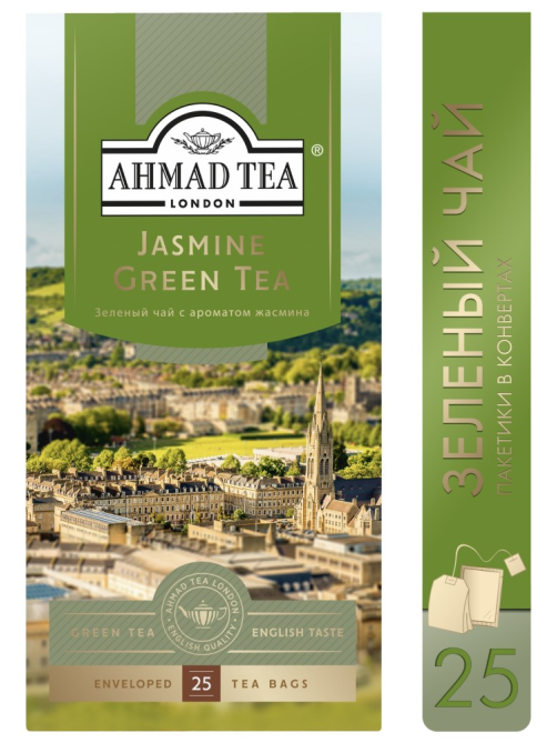 Чай Ahmad Tea Jasmine Green Tea зеленый с жасмином (2г х 25шт), 50г