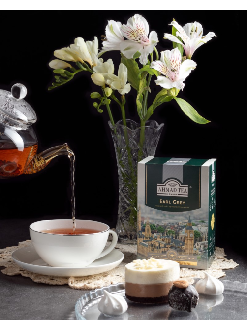 Чай Ahmad Tea Earl Grey черный листовой со вкусом и ароматом бергамота, 200г