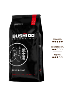 Кофе Bushido Black Katana в зернах, 1кг