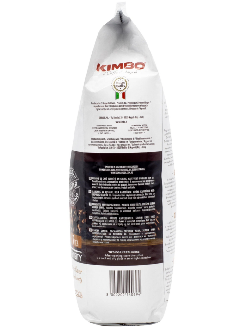 Кофе Kimbo Caffe crema classico light в зернах, 1кг