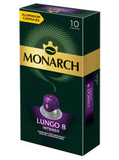 Кофе в капсулах Monarch Лунго Интенсо 8 для кофемашин Nespresso 10шт, 52г