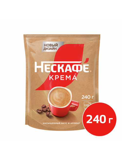 Кофе Нескафе Классик Крема растворимый, 240г