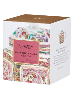 Чай черный Newby клубника-манго листовой, 100г