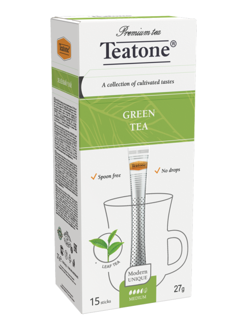 Чай зеленый Teatone в стиках (1.8г x 15шт), 27г