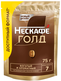 Кофе Нескафе Голд растворимый, 75г