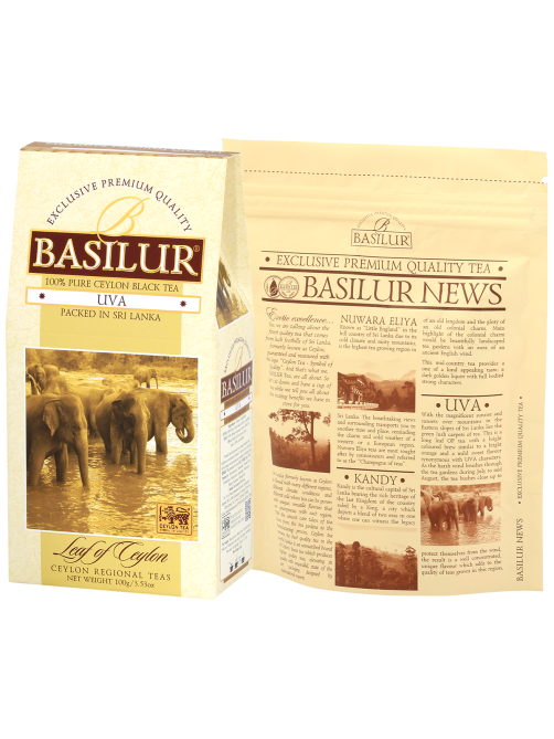 Чай черный Basilur лист цейлона Ува листовой, 100г