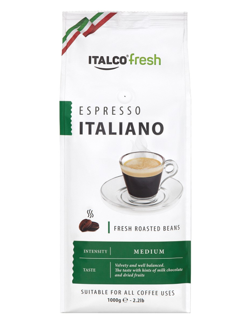 Кофе Italco Espresso Italiano в зернах, 1кг