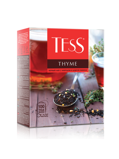 Чай Tess Thyme черный с чабрецом и цедрой лимона (1.5г x 100шт), 150г