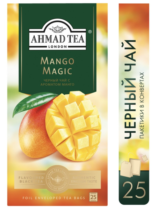 Чай черный Ahmad Tea Магия манго (1.5г x 25шт), 37.5г