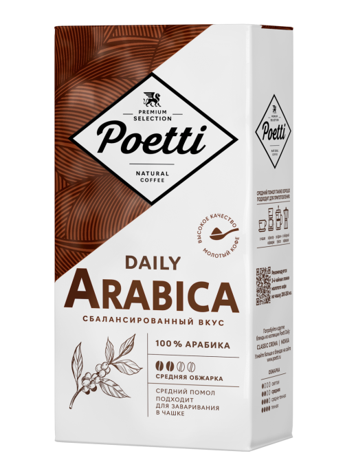 Кофе Poetti Arabica молотый, 250г