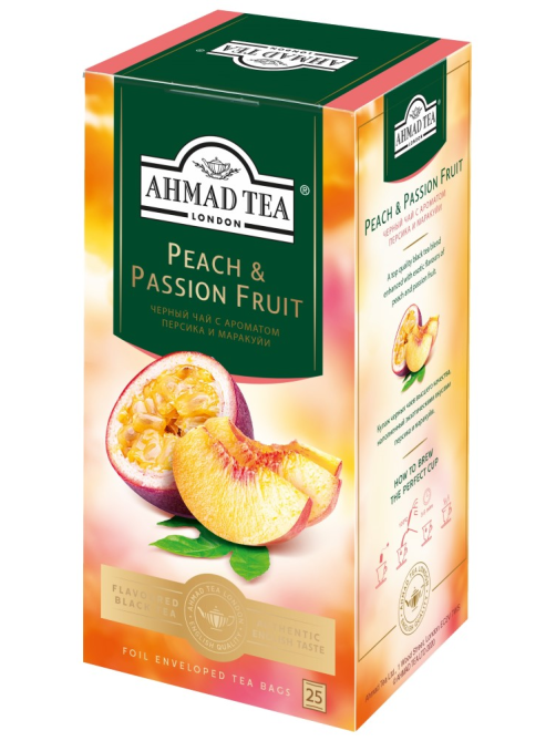 Чай черный Ahmad Tea Персик-маракуйя (1.5г x 25шт), 37.5г
