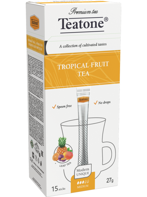 Чай черный Teatone Тропические фрукты в стиках (1.8г x 15шт), 27г