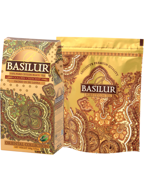 Чай черный Basilur Восточная коллекция золотой месяц листовой, 100г
