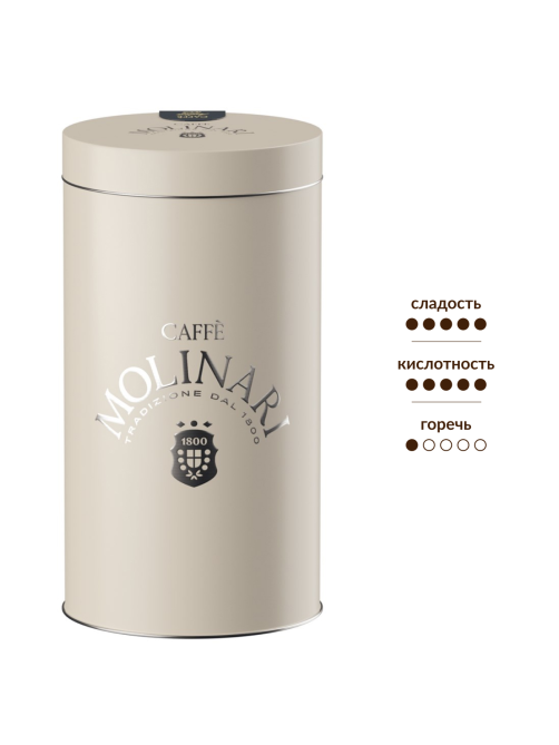 Кофе Molinari Arabica зерновой, 250г