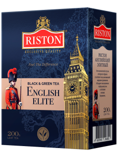 Чай Riston Elite English черный с зеленым листовой, 200г